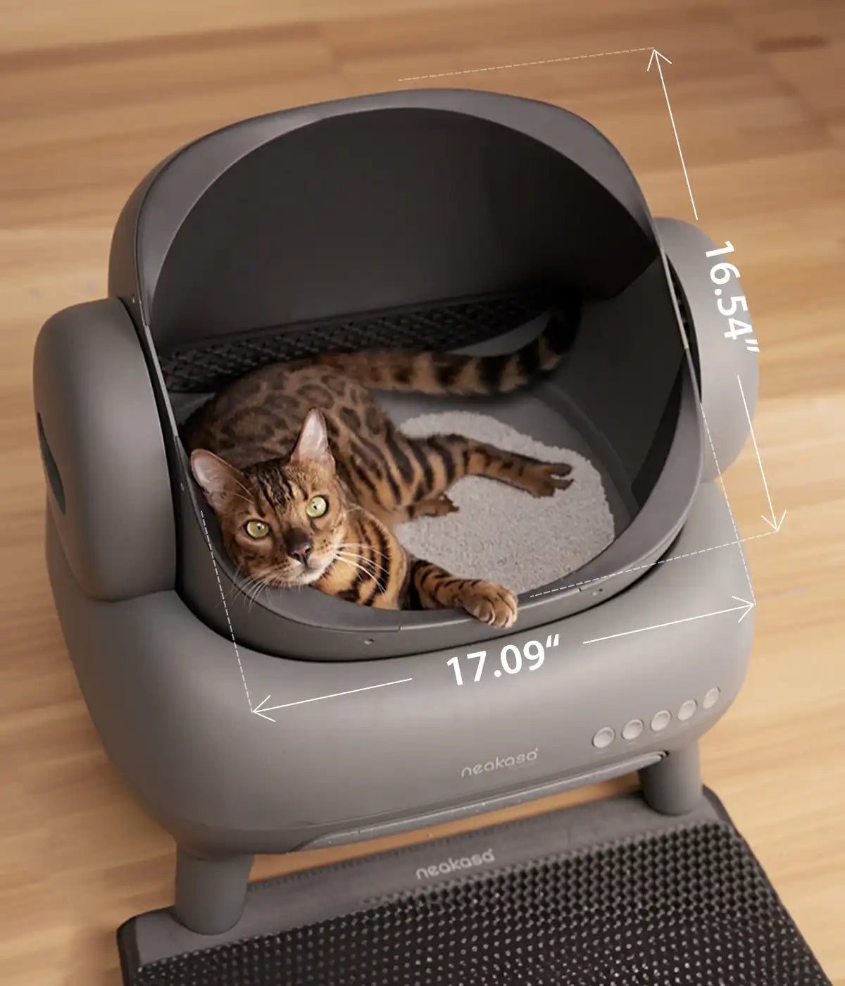 Open-Top Self Cleaning Cat Litter Box